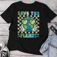 Save The Planet Smile Face Boy Girl Teacher Earth Day Women T-shirt Funny Gifts
