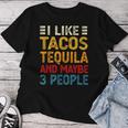 Tacos And Tequila Mexican Food Drinking Lover Women T-shirt Funny Gifts
