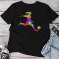 Fútbol Niña Futbol Camiseta de mujer Regalos divertidos