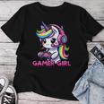 Gamer Girl Lindo Unicornioideojuegos Juegos Es Adolescentes Chicas Camiseta de mujer Regalos divertidos