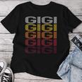 Gigi Retro Wordmark Pattern -Intage Style T-shirt Frauen Lustige Geschenke