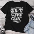 A Girl And Her Gun For Shooters Or Gun Range Women T-shirt Funny Gifts