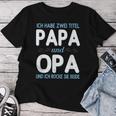 Granddaughter Oma Weltbester Ich Habe Zwei Titel Papa Und Opa T-shirt Frauen Lustige Geschenke