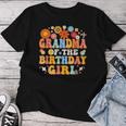 Grandma Of The Birthday Girl Groovy Themed Family Matching Women T-shirt Personalized Gifts