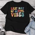 Groovy Last Day Of School Vibes Teacher Student Graduation Women T-shirt Personalized Gifts