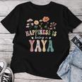 Happiness Is Being A Yaya Floral Yaya Mother's Day Women T-shirt Personalized Gifts