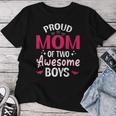 Happy Mother Day Mommy Proud Mom Of Two Awesome Boys Son Women T-shirt Personalized Gifts