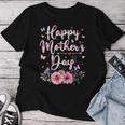 Happy Mother's Day With Floral Graphic Cute Women T-shirt Funny Gifts
