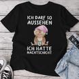 Ich Darf So Aussehen Ich Hatte Nachtschicht Kaffee Owl T-shirt Frauen Lustige Geschenke