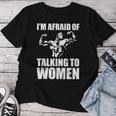 I'm Afraid Of Talking To Entrenamiento Satírico Camiseta de mujer Regalos divertidos