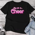My Job Is Cheer Pink Retro Cheer Mom Girls Women T-shirt Funny Gifts