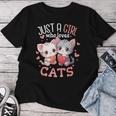 Just A Girl Who Loves Cats Cute Cat Lover Women T-shirt Unique Gifts