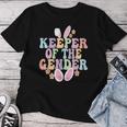 Keeper Of The Gender Boy Or Girl Easter Bunny Gender Reveal Women T-shirt Unique Gifts
