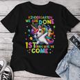 Kindergarten Graduation Cute Unicorn Girls Class Of 2024 Women T-shirt Personalized Gifts