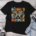 Last Day Of School Groovy School's Out For Summer Teacher Women T-shirt Personalized Gifts