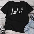 Lola For Grandma Heart Mother's Day Lola Women T-shirt Funny Gifts
