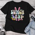 Lunch Lady Egg Easter Day Floral Bunny Women T-shirt Unique Gifts