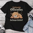 Mama Offizielles Schnarch Schlafanzug Bär Schlaf T-shirt Frauen Lustige Geschenke