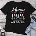 Mama Willst Du Papa Heiraten Heiratsantrag Hochzeitsantrag Mit-Ausschnitt T-shirt Frauen Lustige Geschenke