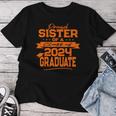 Matching Family Orange Proud Sister Class Of 2024 Graduate Women T-shirt Funny Gifts