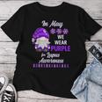 In May We Wear Purple Lupus Awareness Month Gnome Daisy Women T-shirt Funny Gifts