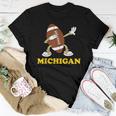 Michigan Yellow Blue Mi Foot Ball Michigan Women T-shirt Personalized Gifts