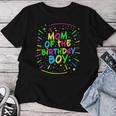 Mom Of The Birthday Boy Retro 80'S Party Mom And Dad Family Women T-shirt Personalized Gifts