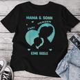 Mum Und Son Zwei Herzen Eine Seele T-shirt Frauen Lustige Geschenke