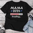 Mutter Werden Bekanntgabe Schwangerschaft Frau Mama 2024 Mit-Ausschnitt T-shirt Frauen Lustige Geschenke