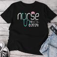 Nurse Est 2024 Rn Nursing School Graduation Graduate Bsn Women T-shirt Personalized Gifts