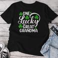 One Lucky Great Grandma St Patrick's Day Shamrocks Women T-shirt Funny Gifts