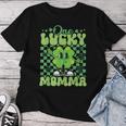 One Lucky Momma Groovy Retro Momma St Patrick's Day Women T-shirt Unique Gifts