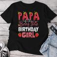 Papa Of The Berry Erster Geburtstag Des Mädchens Strawberry Dad T-shirt Frauen Lustige Geschenke