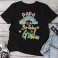 Papa Of The Birthday Girl Regenbogen Passende Familie T-shirt Frauen Lustige Geschenke