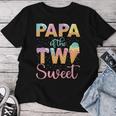 Papa Der Zwei Sweet Birthday Girl Eiscreme 2 T-shirt Frauen Lustige Geschenke