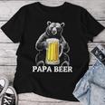 Papa Geschenk Bär Bier Bierglasatertag Lustig Papa Beer T-shirt Frauen Lustige Geschenke