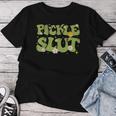 Pickle Slut Groovy Sarcastic Saying Girl Loves Pickles Women T-shirt Unique Gifts
