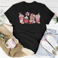 Pink Valentine Latte Iced Coffee Candy Heart Girls Women T-shirt Unique Gifts