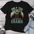 Only You Can Prevent Drama Vintage Llama Graphic Women T-shirt Funny Gifts