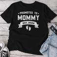 Promoted To Mommy Est 2024 New Mom First Mommy Women T-shirt Funny Gifts