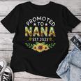 Promoted To Nana Est 2023 Pregnancy New Mom Mother Day Women T-shirt Personalized Gifts