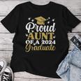 Proud Aunt Of A 2024 Graduate Graduation Family Women T-shirt Unique Gifts