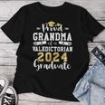 Proud Grandma Of A Valedictorian Class 2024 Graduation Women T-shirt Personalized Gifts