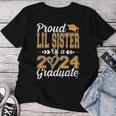 Proud Lil Sister Of A Class Of 2024 Graduate Graduation Women T-shirt Funny Gifts