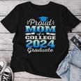Proud Mom Of 2024 College Graduate Family 24 Graduation Women T-shirt Funny Gifts