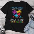 Pround Autism Mom Heart Mother Puzzle Piece Autism Awareness Women T-shirt Funny Gifts