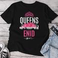 Queens Are Named Enid Pink Flower Custom Name B-Day Women T-shirt Funny Gifts