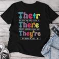 There Their They're English Teacher Grammar Memes Women T-shirt Unique Gifts