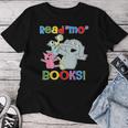 Read Mo Book Cute School Teacher Librarian Elephant Pigeon Women T-shirt Funny Gifts