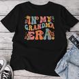 Retro Groovy In My Grandma Era Baby Announcement Women T-shirt Funny Gifts